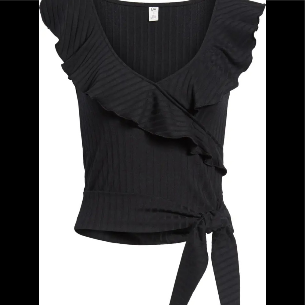 BP RUFFLE TIE HEM TOP - Picture 3 of 11